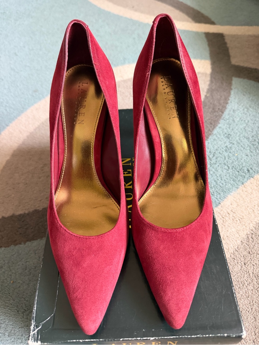 Ralph Lauren Fuchsia Suede Pointed-Toe Pumps